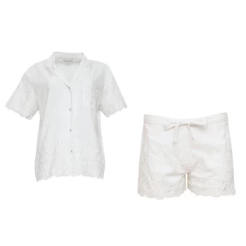 Cyberjammies Rose Detail Pyjama Set - White