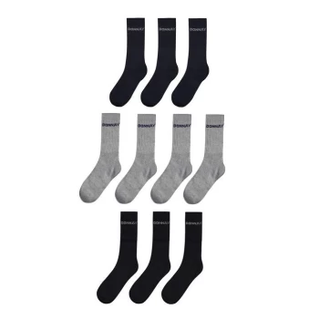 Donnay 10 Pack Crew Sports Socks Mens - Dark Asst