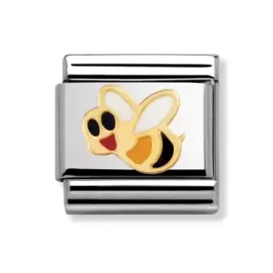 Nomination Classic Gold & Enamel Bee Charm