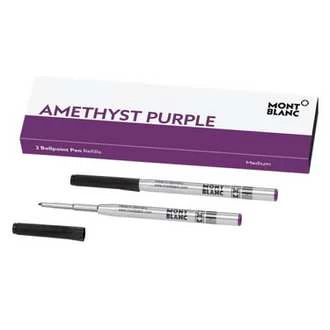 Mont Blanc - 2 Ballpoint Pen Refills (m) Amethyst Purple - Ballpoint Pen Refill - Purple