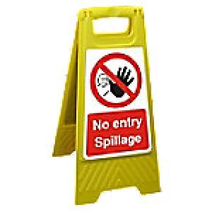 Floor Sign No Entry Spillage Polypropylene 60 x 30 cm