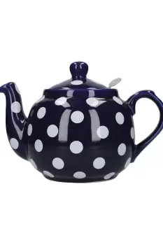 Farmhouse Teapot, Blue/White Spot, Four Cup - 900ml Boxed