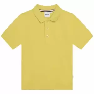 Boss Tonal Polo Shirt Juniors - Yellow
