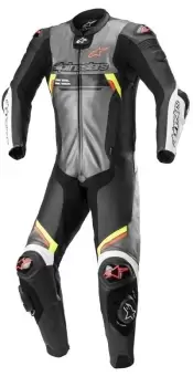 Alpinestars Missile V2 Ignition Leather Suit 1 PC Metal Gray Black Yellow Red Fl 52