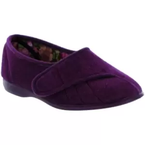 GBS Womens/Ladies Audrey Touch Fasten Slippers (4 UK) (Heather)