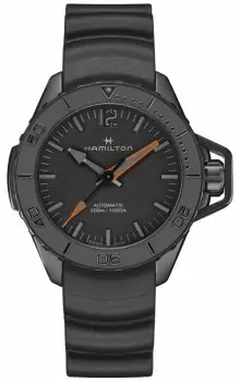 Hamilton H77845330 Khaki Navy Frogman Auto Monochrome Black Watch