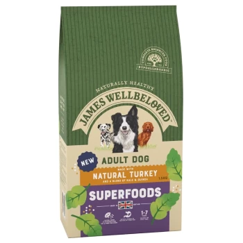 James Wellbeloved Adult Superfoods - Turkey with Kale & Quinoa - Economy Pack: 2 x 10kg