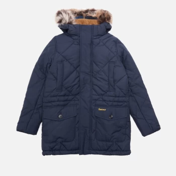 Barbour Boys' Holburn Quilted Jacket - Navy - XL (12-13 Years)