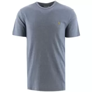 Farah Battleship Blue Marl Danny T-Shirt