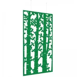 Piano Chords acoustic patterned hanging screens in dark green 2400 x