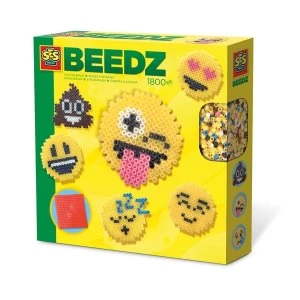 SES Creative - Childrens Beedz Emoticons Iron-on Beads Mosaic Set 1800 Iron-on Beads Mix (Multi-colour)