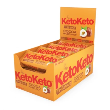 Ketoketo Chocolate Hazelnut Keto Biscuit Bar - 50g x 12