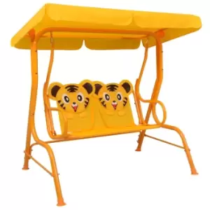 Vidaxl Kids Swing Bench 115X75X110cm - Yellow