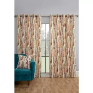 Sundour - Santa Maria Pencil Pleat Curtain Pair Rumba 46x72 - Orange