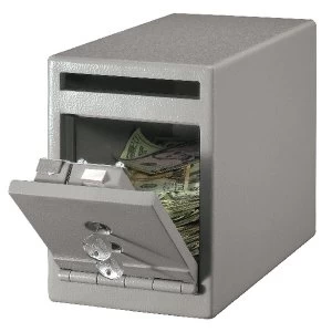 Master Lock Small Under Counter Drop Slot Safe 7 Litre Grey UC 025