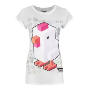 Crossy Road Womens/Ladies Chicken Character Sublimation T-Shirt (M) (White)