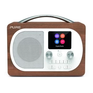 H4 Compact DABFM Radio with Bluetooth and Full Colour Screen in Walnut