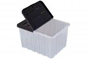 Strata Supa Nova Box Clear Plastic Storage Box with Folding Lid 48L