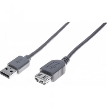 3m Grey Value USB 2.0 A Extension Cable