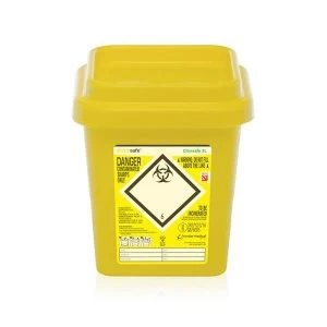 Click Medical Sharpsafe Clinisafe 3 Litre Anatomical and Laboratory Waste Bin Yellow