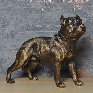Pitbull Terrier Bronze Effect Sculpture 20cm