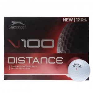 Slazenger V100 Distance Golf Balls 12 Pack - White