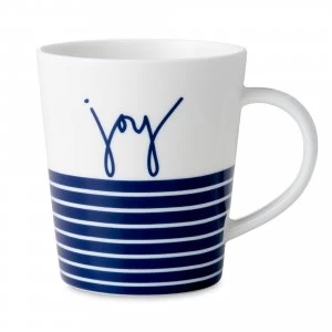 Royal Doulton Ellen Degeneres Joy Blue Stripe Mug Blue