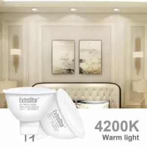 6W LED Light Bulb MR16, 4200K Neutral Light (Pack of 10)