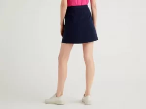 Benetton, Flared Short Skirt, taglia 42, Dark Blue, Women