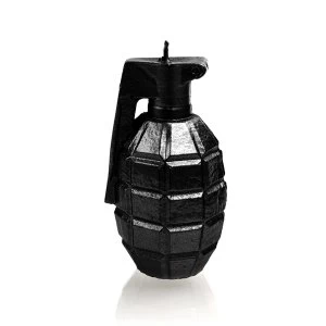 Black High Glossy Large Grenade Candle