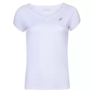 Babolat Poly Cap Sleeve T Shirt Womens - White