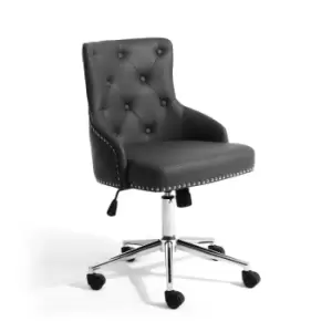 Rocco Leather Match Graphite Grey Office Chair