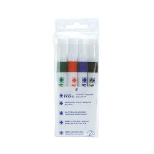 5 Star Value Strategy SL Bullet Tip Dry Wipe Markers Assorted Colours Pack of 4