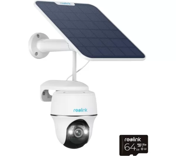 REOLINK Argus PT Ultra 4K Ultra HD WiFi Security Camera with Solar Panel - White