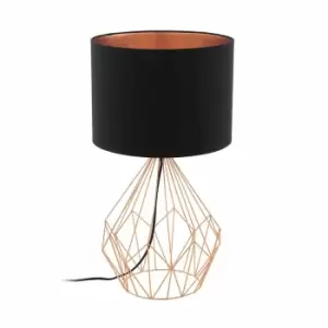 Eglo Geometric Copper And Black Table Lamp