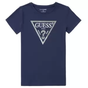 Guess HABILLA Girls Childrens T shirt in Blue. Sizes available:8 ans,10 ans,12 ans,14 ans,16 ans