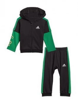 adidas Boys Infant I Bold 49 Set - Green/Black, Size 3-4 Years