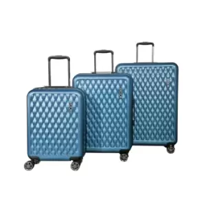Rock Luggage Allure Set of 3 Suitcases Blue