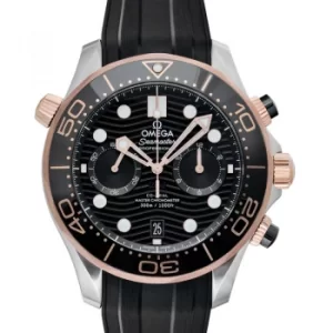 Seamaster Co-Axial Master Chronometer Chronograph 44mm Automatic Black Dial Gold Mens Watch