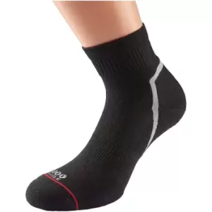 1000 Mile Mens QTR Active Socks (L) (Black)