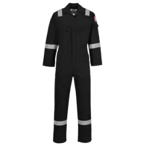 Biz Flame Mens Aberdeen Flame Resistant Antistatic Coverall Black 2XL 32"