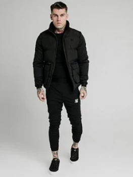 SikSilk Neo Instinct Padded Jacket - Black, Size S, Men