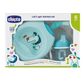 Chicco Set Pappa 6m + Color Blue