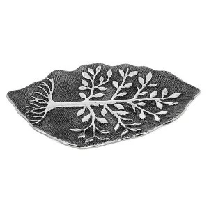 Tree of Life Leaf Plate Gunmetal Ornament