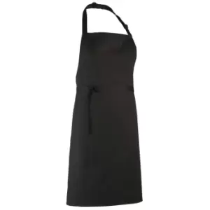Premier 'colours' Bib Apron / Workwear (pack Of 2) (one Size, Black)