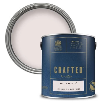 CRAFTED by Crown Flat Matt Interior Wall, Ceiling and Wood Paint - Softly Does It - 2.5L
