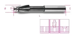 Beta Tools 421 4 HSS Countersink Drill Bit with Guide Pin M4 004210004