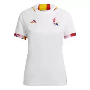 adidas Belgium Away Shirt 2022 2023 Womens - White