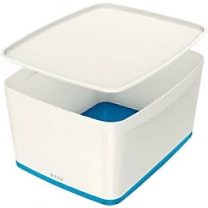 Leitz MyBox WOW Storage Box 18 L White, Blue Plastic 31.8 x 38.5 x 19.8 cm