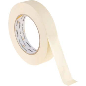 3M - 1104 Low Tack Cream Masking Tape - 24MM X 50M
